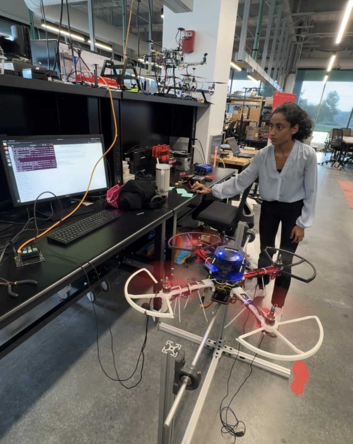 Engineering work being conducted in a university laboratory